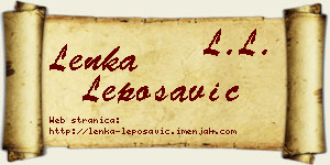 Lenka Leposavić vizit kartica